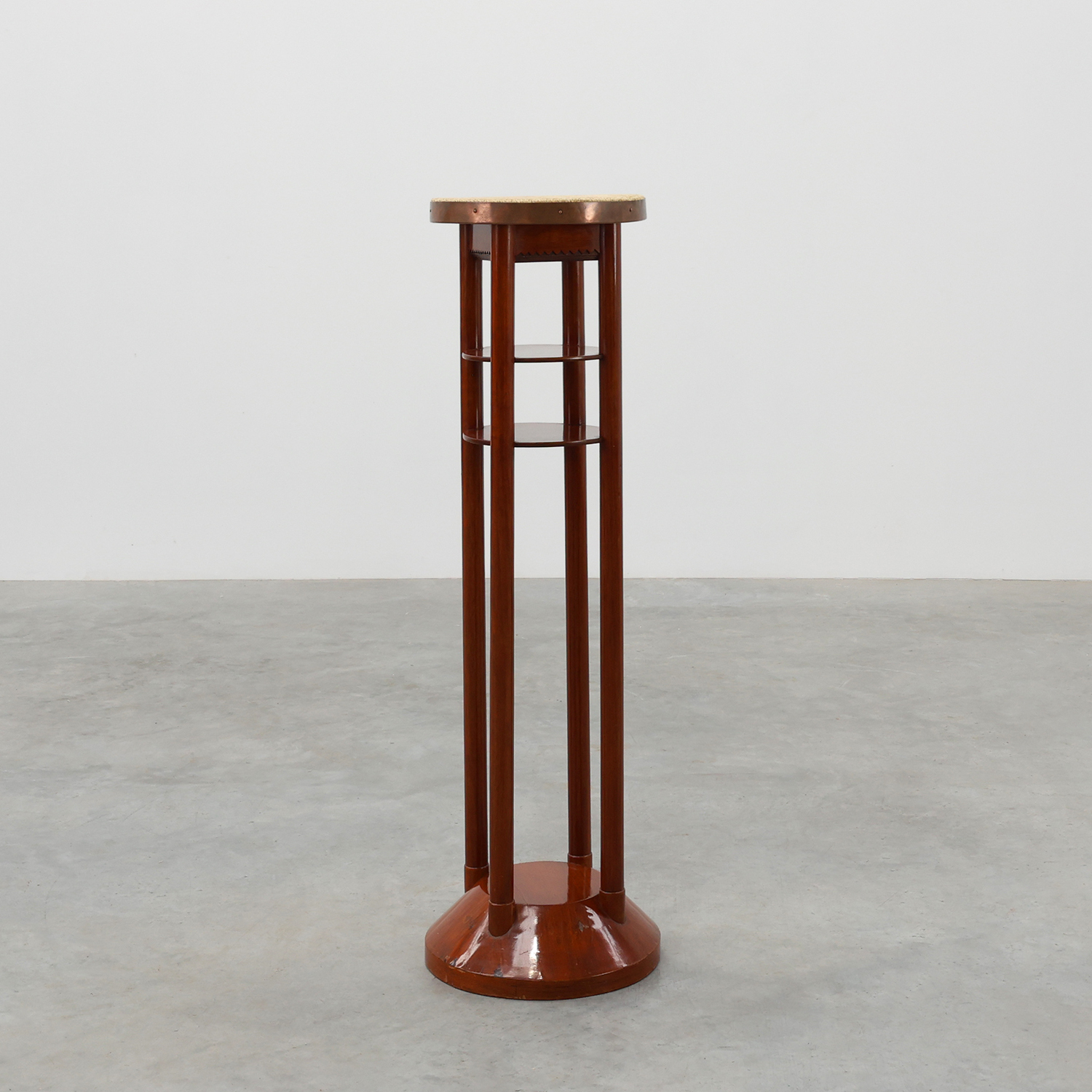 Vienna secession pedestal in wood and copper, Austia ca. 1910-img